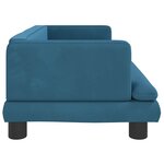 vidaXL Canapé pour enfants bleu 80x45x30 cm velours