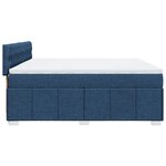 vidaXL Sommier à lattes de lit avec matelas Bleu 200x200 cm Tissu