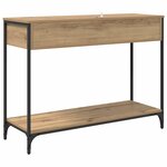 vidaXL Table console avec tiroir Chêne artisanal 100 x 34 5 x 75 cm