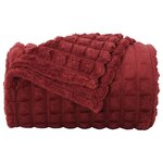 vidaXL Couvertures à jeter 6 Pièces Rouge Bordeaux 150 x 130 cm Toison
