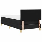 vidaXL Lit boxspring avec matelas avec matelas Noir 90 x 200 cm tissu