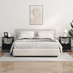 vidaXL Cabinet de chevet avec tiroir Chêne noir 41 5 x 40 5 x 55 cm