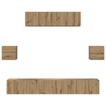 vidaXL Ensemble meuble TV 7 Pièces chêne artisanal 80 x 30 x 30 cm