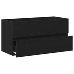 vidaXL Meuble Sous Lavabo avec tiroir Chêne noir 90 x 38.5 x 45 cm