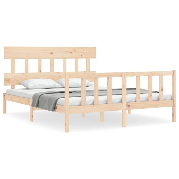 vidaXL Cadre de lit sans matelas bois de pin massif