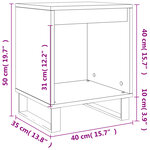 vidaXL Tables de chevet 2 Pièces chêne sonoma 40x35x50 cm bois ingénierie