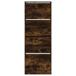 vidaXL Armoire à chaussures chêne fumé 60x21x163 5 cm bois ingénierie
