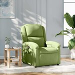 vidaXL Fauteuil de massage inclinable vert clair velours