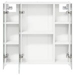 vidaXL Armoire Miroir de Salle de Bain Blanc 63 5 x 15 5 x 60 5 cm