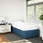 vidaXL Cadre de lit sans matelas bleu 80x200 cm velours
