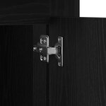 vidaXL Bureau avec porte Chêne noir 50 x 115 x 75 cm Bois d'ingénierie
