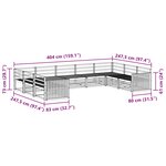 vidaXL Ensemble de canapés d'extérieur 9 pc Naturel