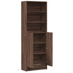vidaXL Buffet haut avec LED chêne marron 69x32 5x200cm bois ingénierie