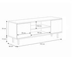 Meuble TV FOCUS 155 cm cachemire doré