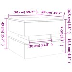vidaXL Table basse avec lumières LED noir 50x50x40 cm