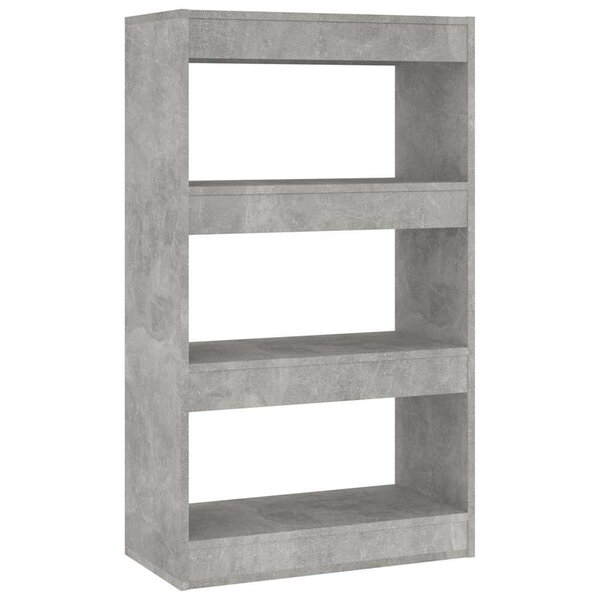 vidaXL Bibliothèque/séparateur de pièce gris béton bois d'ingénierie