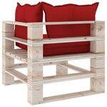 Vidaxl salon de jardin palette 7 pièces avec coussins bois de pin