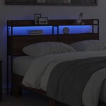 vidaXL Tête de lit de rangement Chêne marron 135 cm Bois d'ingénierie