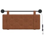 vidaXL Tête de lit suspendue Avec lumière LED Marron PU antique