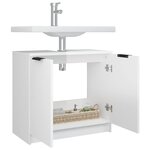 vidaXL Armoire de salle de bain Blanc brillant 64 5x33 5x59 cm