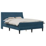 vidaXL Cadre de lit avec matelas Bleu 180 x 200 cm Velours