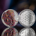 Monnaie INDIAN ELEPHANT Patterns of the World 2 Oz Argent 2000 Francs Cameroon 2026 (PRÉCOMMANDE)