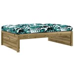 vidaXL Salon de jardin 2 Pièces avec coussins bois de pin imprégné