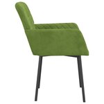 vidaXL Chaises à manger lot de 2 Vert clair Velours