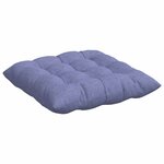 vidaXL Coussins de siège 2 Pièces Bleu denim 40 x 40 x 6 cm tissu