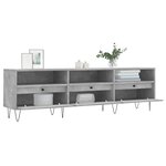 vidaXL Meuble TV gris béton 150x30x44 5 cm bois d'ingénierie