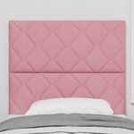 vidaXL Tête de lit LED Rose 90 cm Velours