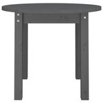 vidaXL Table basse Gris Ø 55x45 cm Bois massif de pin