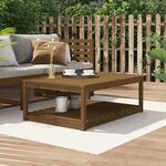 vidaXL Table de jardin marron miel 121x82 5x45 cm bois massif de pin