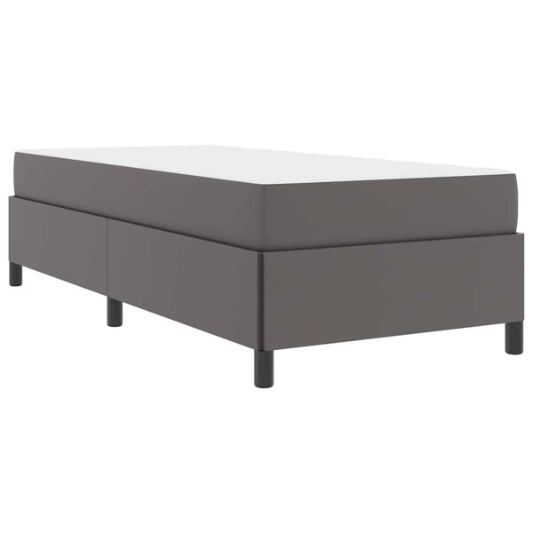 vidaXL Cadre de lit avec matelas Gris 100 x 200 cm Faux cuir
