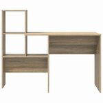 vidaXL Bureau Chêne Sonoma 131 5 x 50 x 106 5 cm Bois d'ingénierie