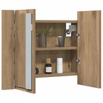 vidaXL Armoire à miroir LED chêne artisanal 60x12x45cm bois ingénierie