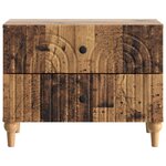 vidaXL Cabinet de chevet avec tiroir Bois ancien 62 x 34 5 x 48 cm