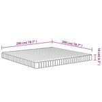 vidaXL Matelas en mousse moyennement doux 200x200 cm
