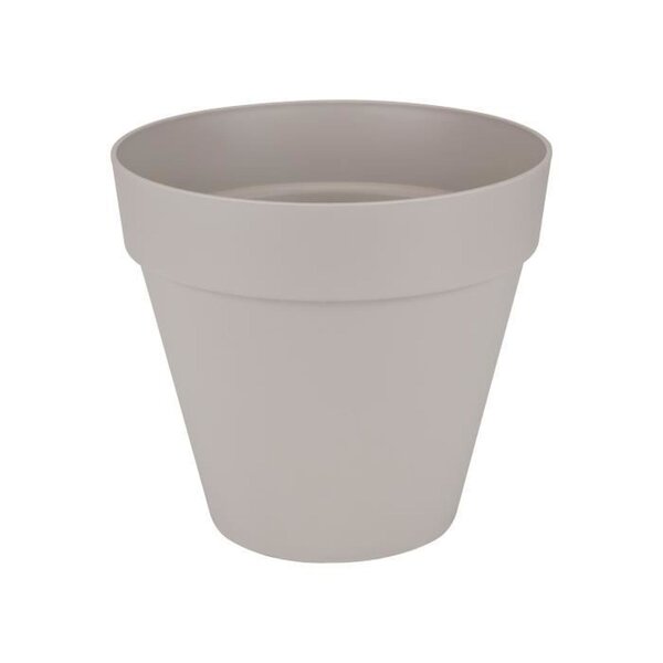 Pot de fleurs rond avec roues Loft Urban Ø 40 cm - Gris chaud