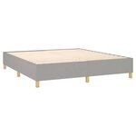 vidaXL Sommier à lattes de lit et matelas et LED Gris clair 160x200 cm