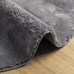 vidaXL Tapis HUARTE à poils courts doux et lavable anthracite Ø 120 cm