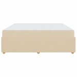 vidaXL Cadre de lit avec matelas avec matelas Crème 200 x 200 cm tissu