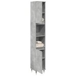 vidaXL Armoire de salle de bain gris béton 30x30x190 cm