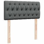 vidaXL Sommier à lattes de lit avec matelas Gris foncé 80x200 cm Tissu