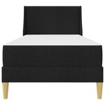 vidaXL Cadre de lit avec matelas Noir 90 x 200 cm Polyester