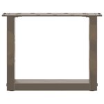 vidaXL Pieds de table basse en U  2 pièces  acier naturel  40 x (30-31) cm