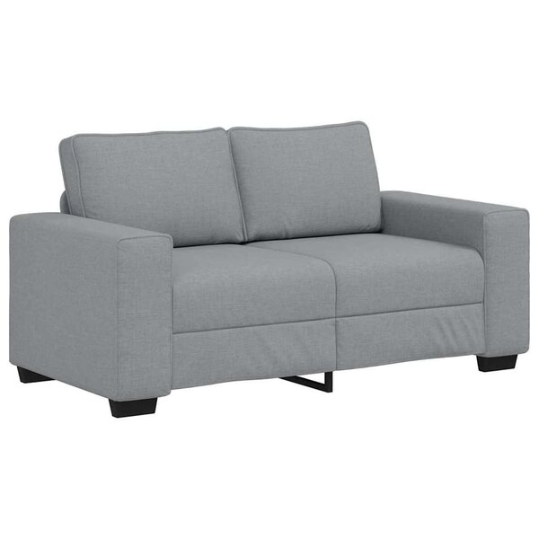 vidaXL Canapé à 2 places gris clair 120 cm tissu