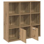 vidaXL Bibliothèque chêne artisanal 98x29x97 5 cm bois d'ingénierie
