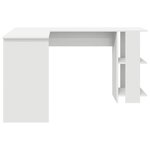 vidaXL Bureau d'angle Blanc 140 x 113 5 x 75 cm Bois d'ingénierie