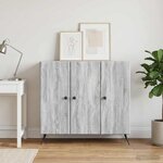 vidaXL Buffet Sonoma gris 89 x 34 5 x 80 cm Bois d'ingénierie